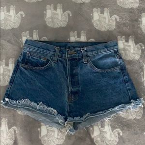 Medium wash shorts from Brandy Melville